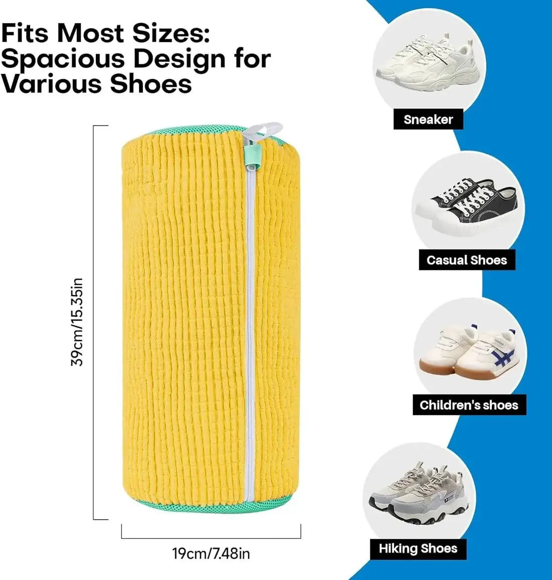 Shoe Washing Machine Bag – Durable Zip Laundry Bag for Cleaning Sneakers, Trainers & Footwear