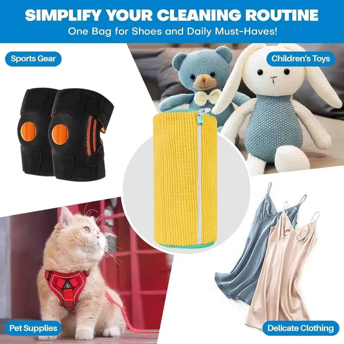Shoe Washing Machine Bag – Durable Zip Laundry Bag for Cleaning Sneakers, Trainers & Footwear