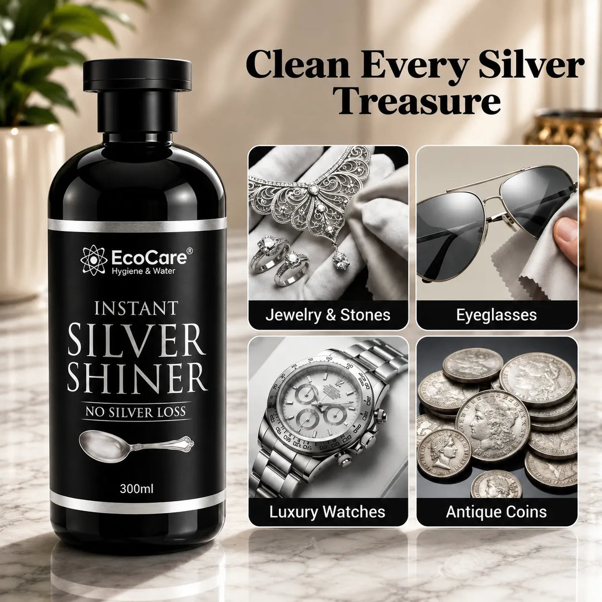 Instant Silver Dip Jewelry Cleaning Solution