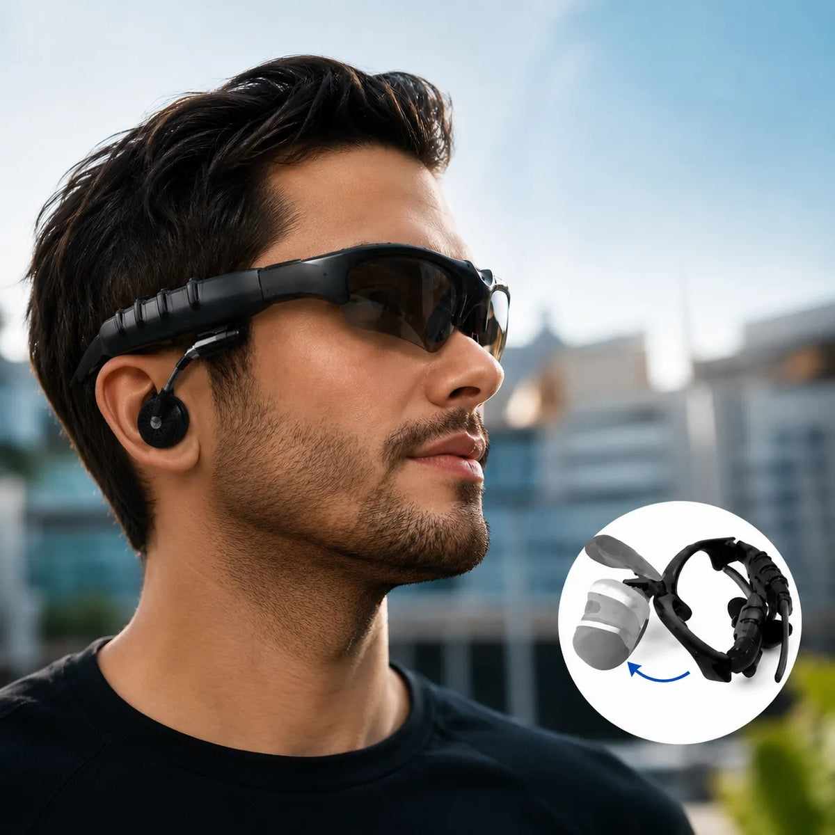Wireless Audio Sunglasses with Protective Carry Case
