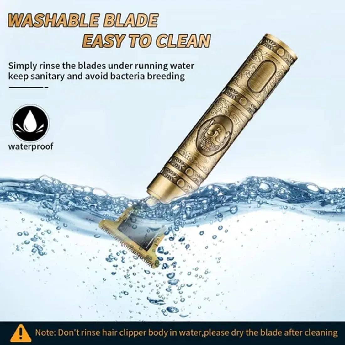 Stylish Gold-Finish Hair Trimmer – Buy 1 Get 1 Free