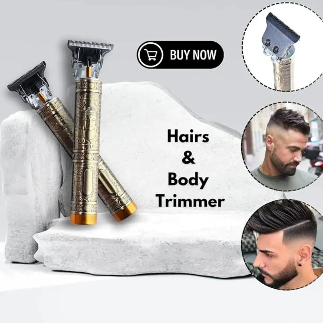 Stylish Golden Grooming Trimmer – Buy 1 Get 2 Free